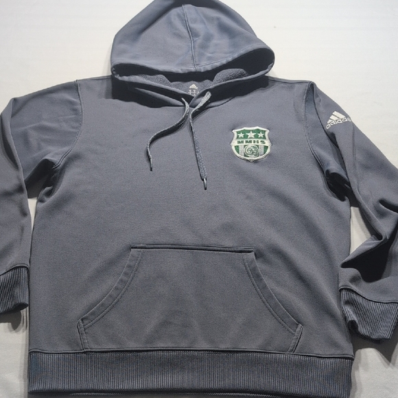 Adidas Gray Sweatshirt Hoodie Casual Comfort - Picture 1 of 8